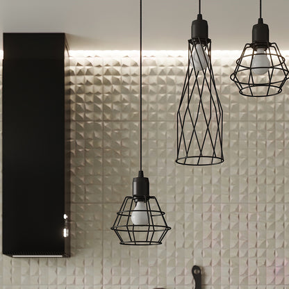 SUBA geometrische wandlamp zwart