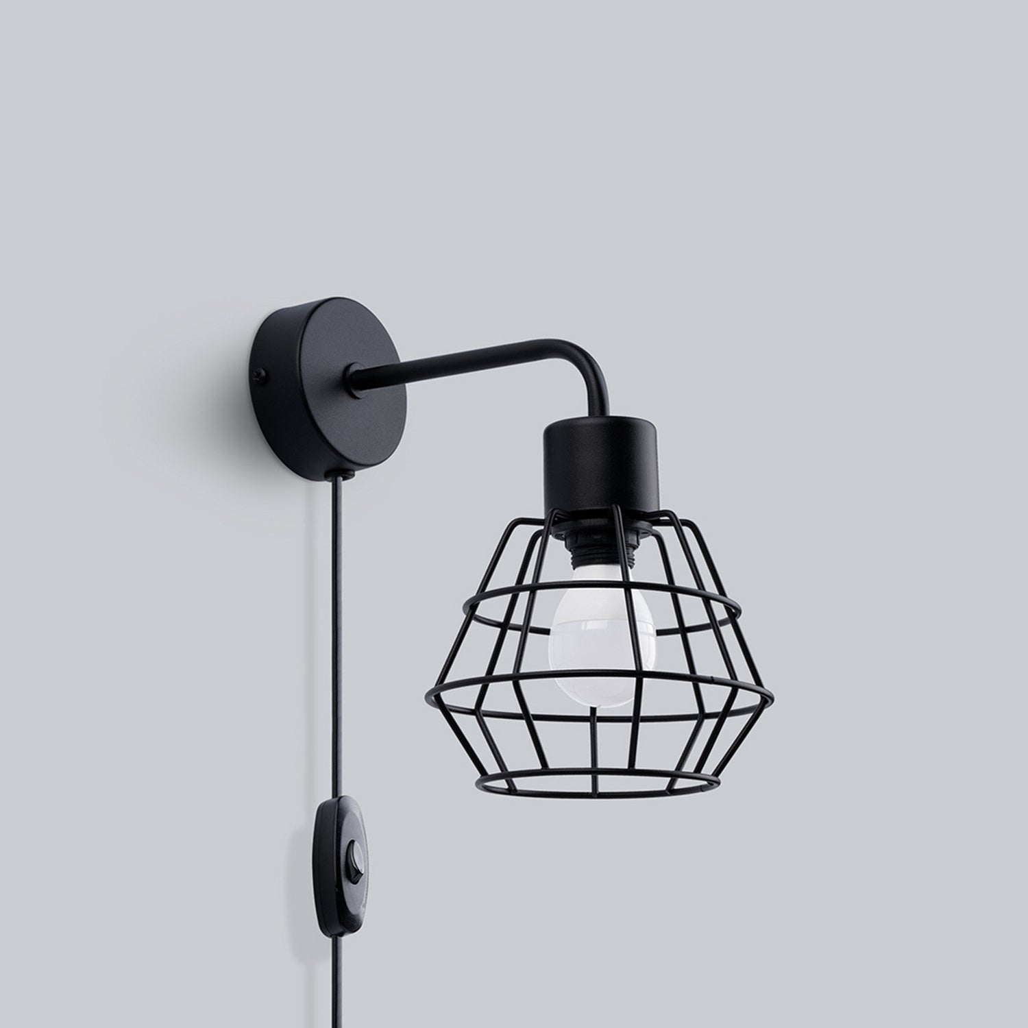 SUBA geometrische wandlamp zwart