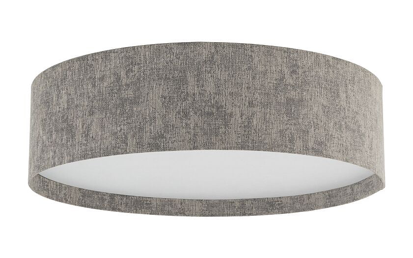 Plafond LAGO M stoffen plafonniere grijs