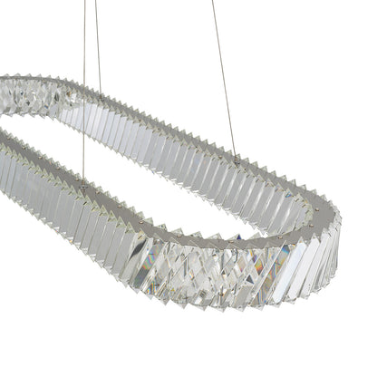 LUXORA OVAL kristallen kroonluchter detail