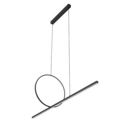 LINEO LED hanglamp zwart sfeerbeeld
