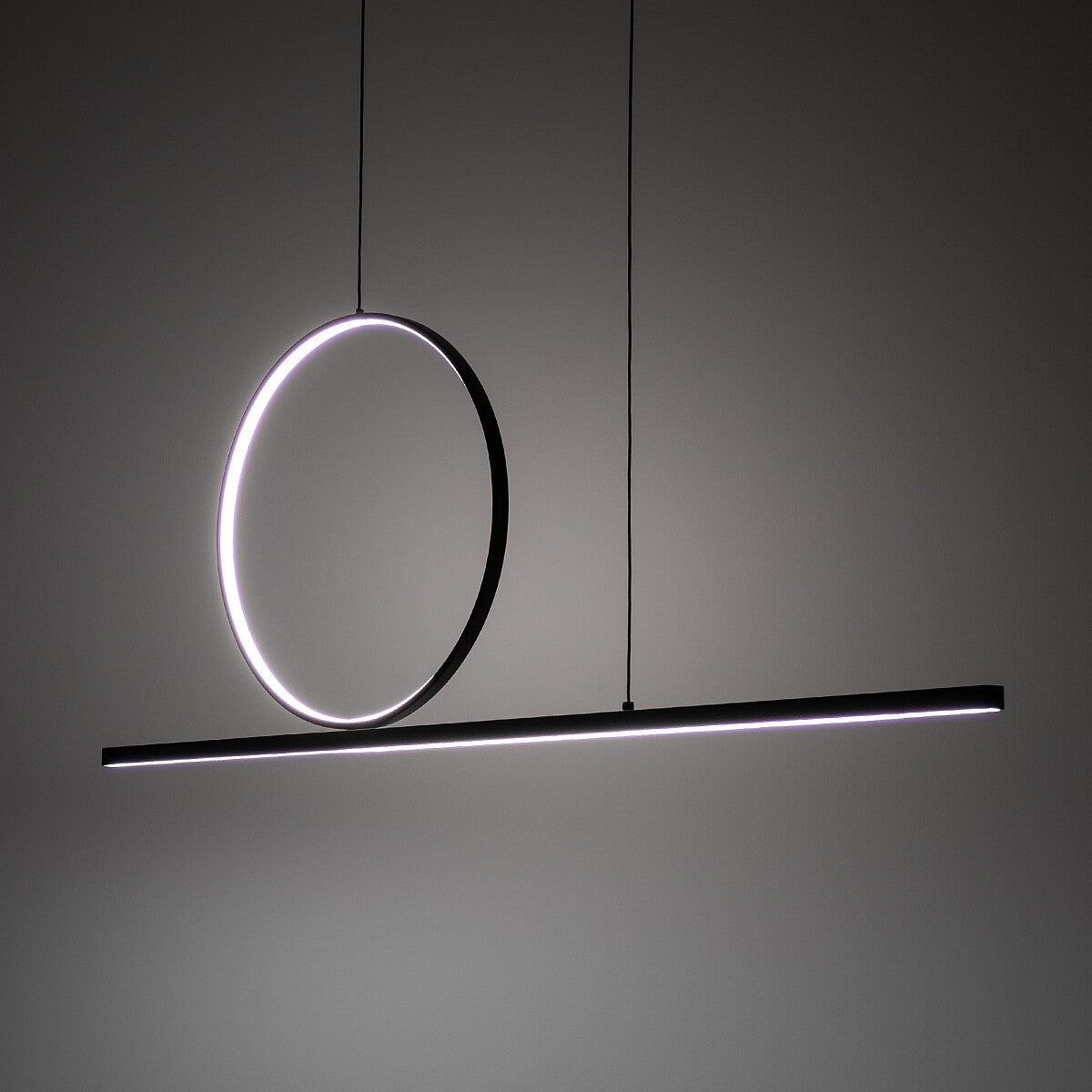 LINEO LED hanglamp zwart sfeerbeeld