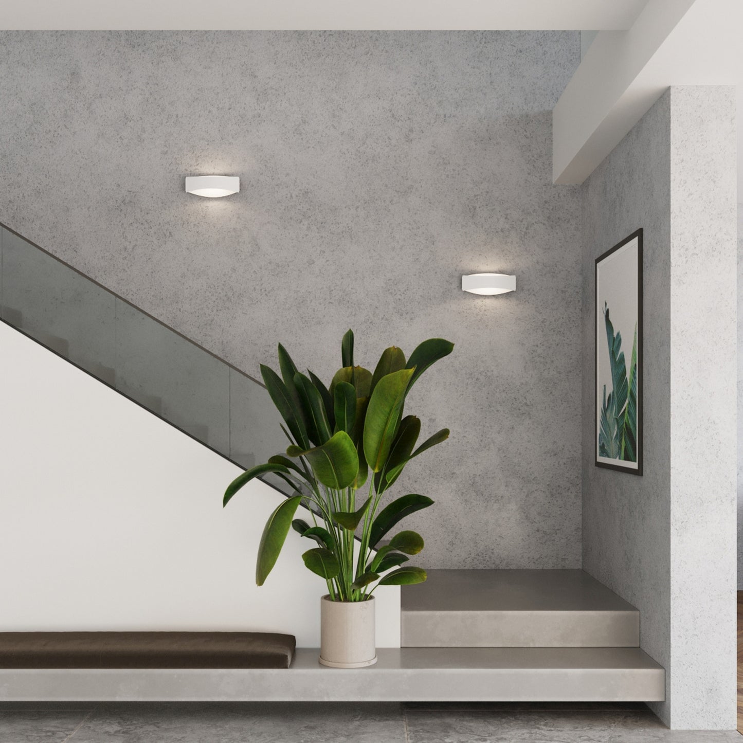 TONI langwerpige wandlamp wit
