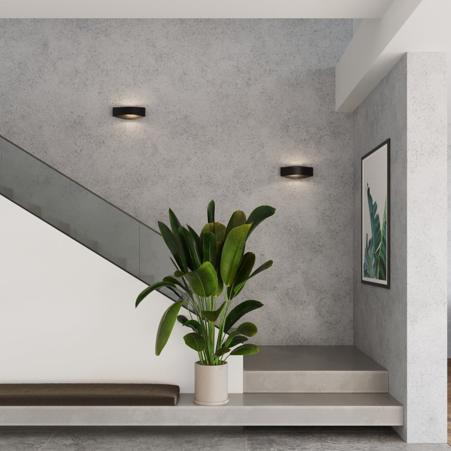 TONI langwerpige wandlamp zwart