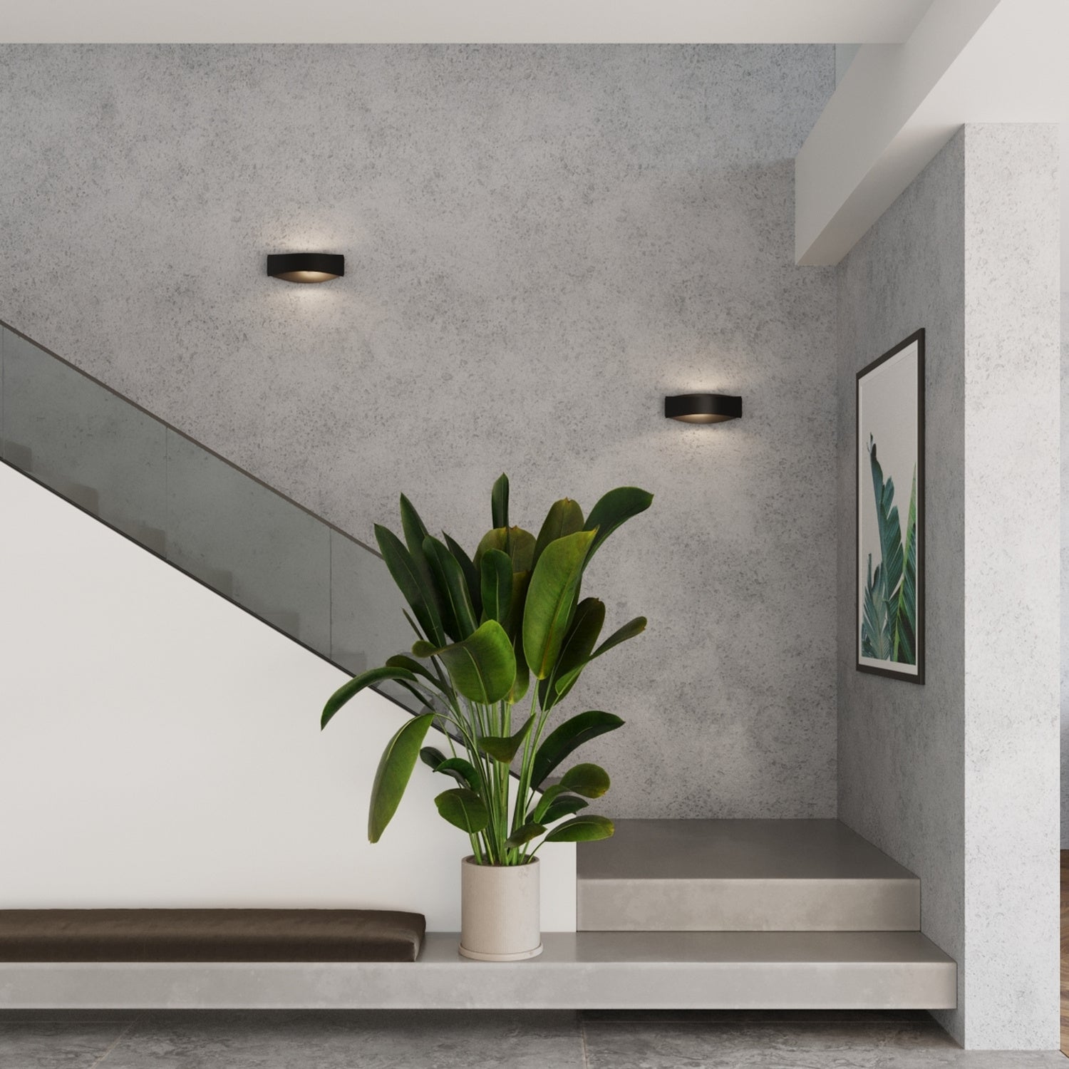 TONI langwerpige wandlamp zwart
