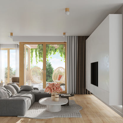 BOOMO houten wandlamp naturel hout