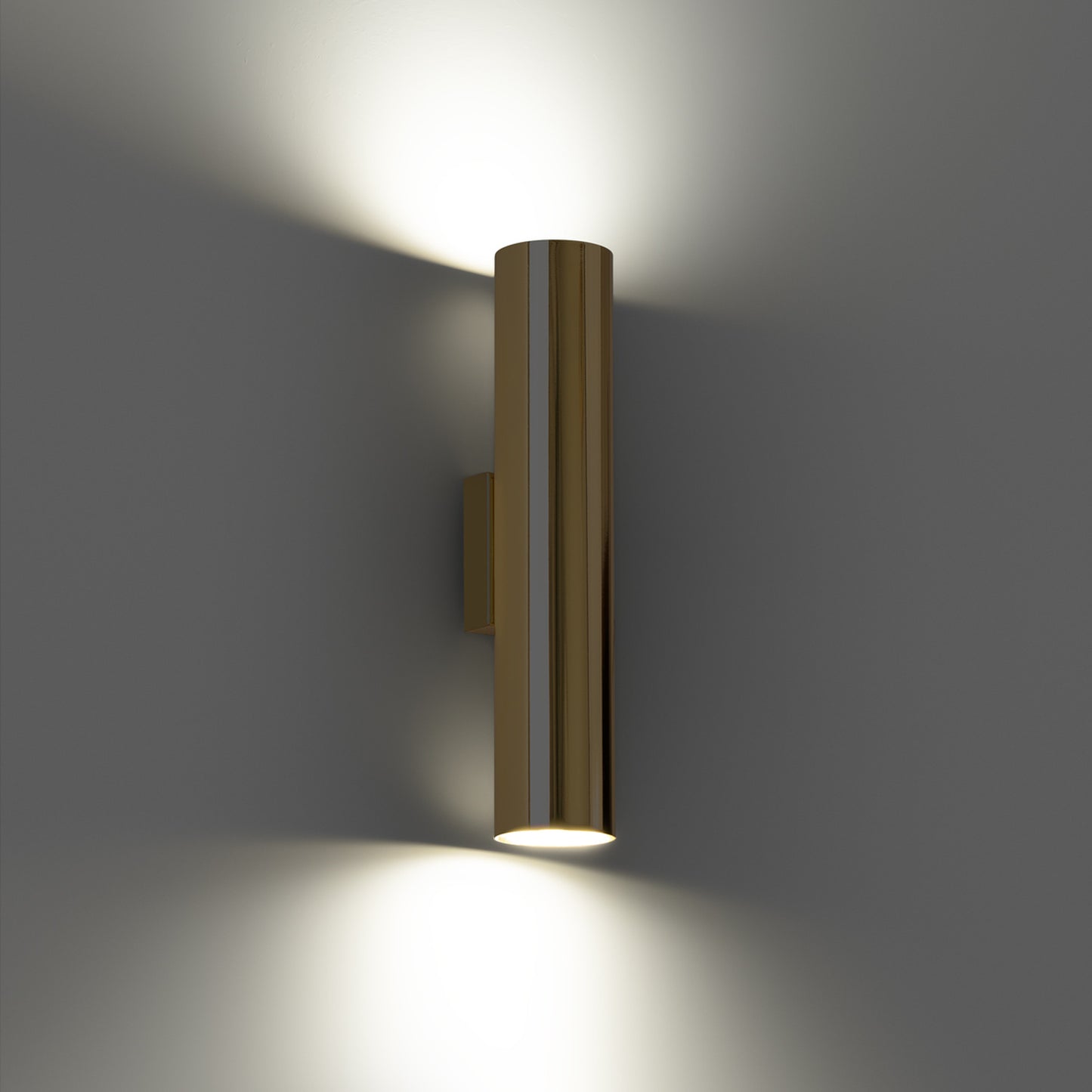 LAGOS 2 wandlamp gepolijst goud