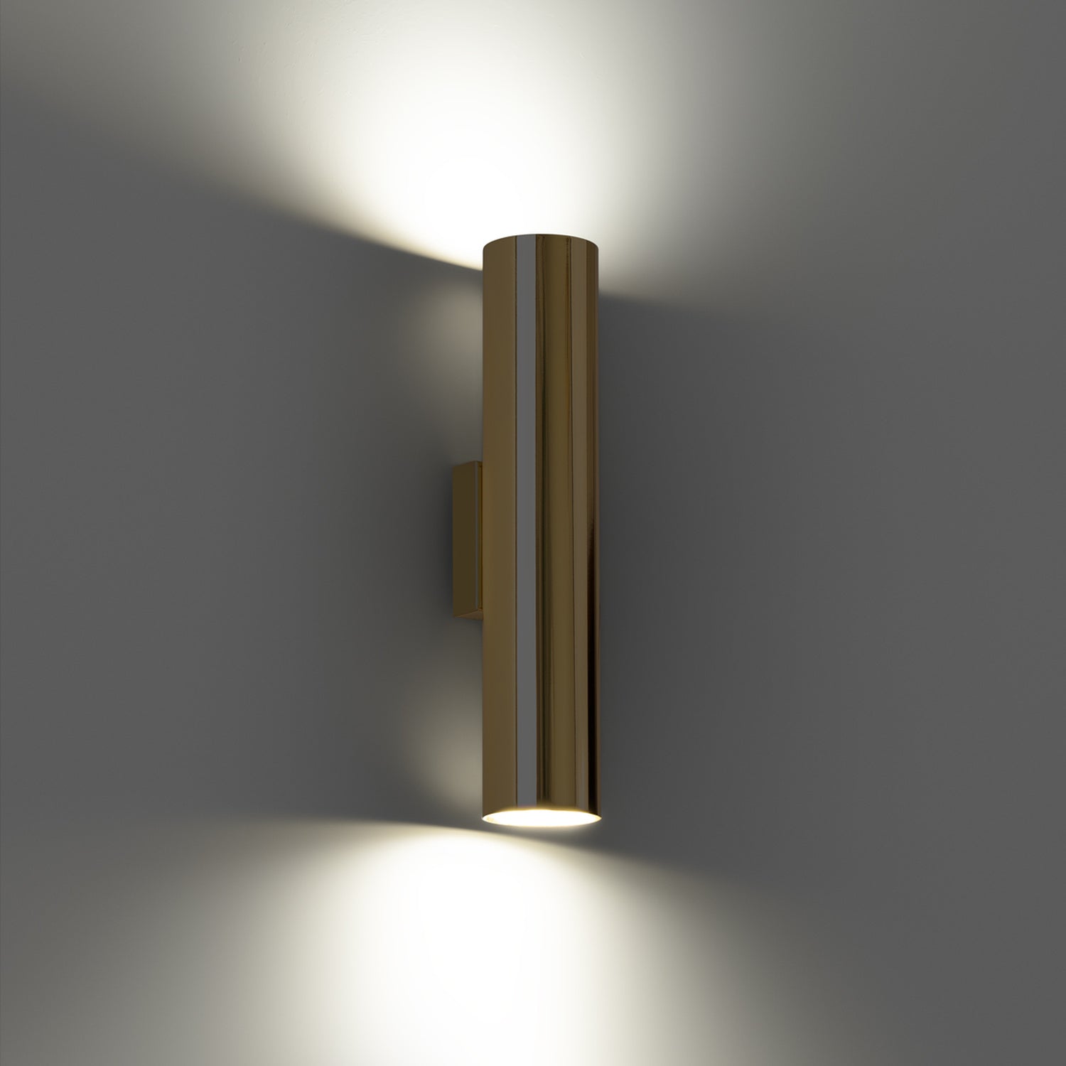 LAGOS 2 wandlamp gepolijst goud