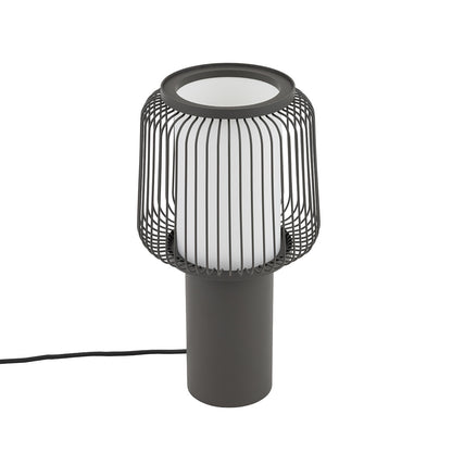 NOME tafellamp umbra grijs stoffen kap E27 packshot