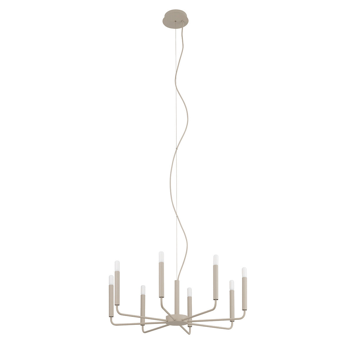 ORTO VIII kroonluchter beige 8-lichts