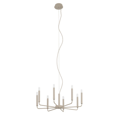 ORTO VIII kroonluchter beige 8-lichts