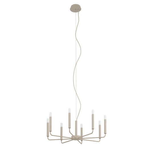 ORTO VIII kroonluchter beige 8-lichts