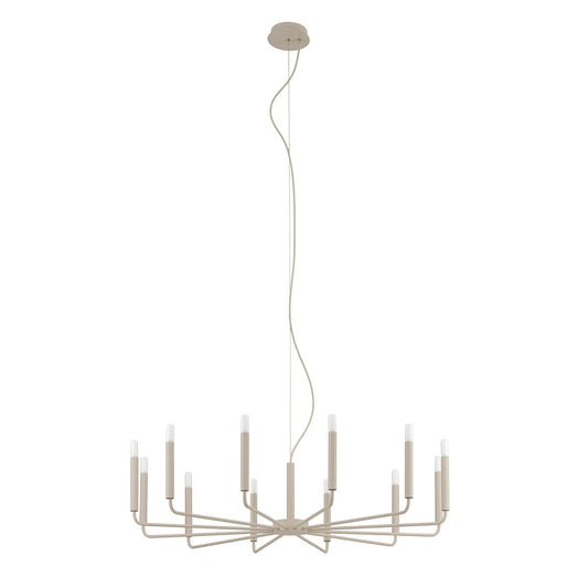 ORTO XII B kroonluchter beige 12-lichts