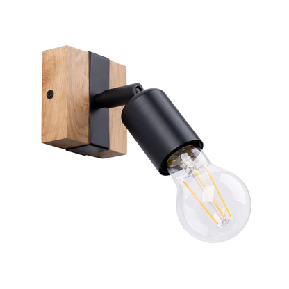 ZUCA design wandlamp zwart hout
