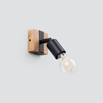 ZUCA design wandlamp zwart hout