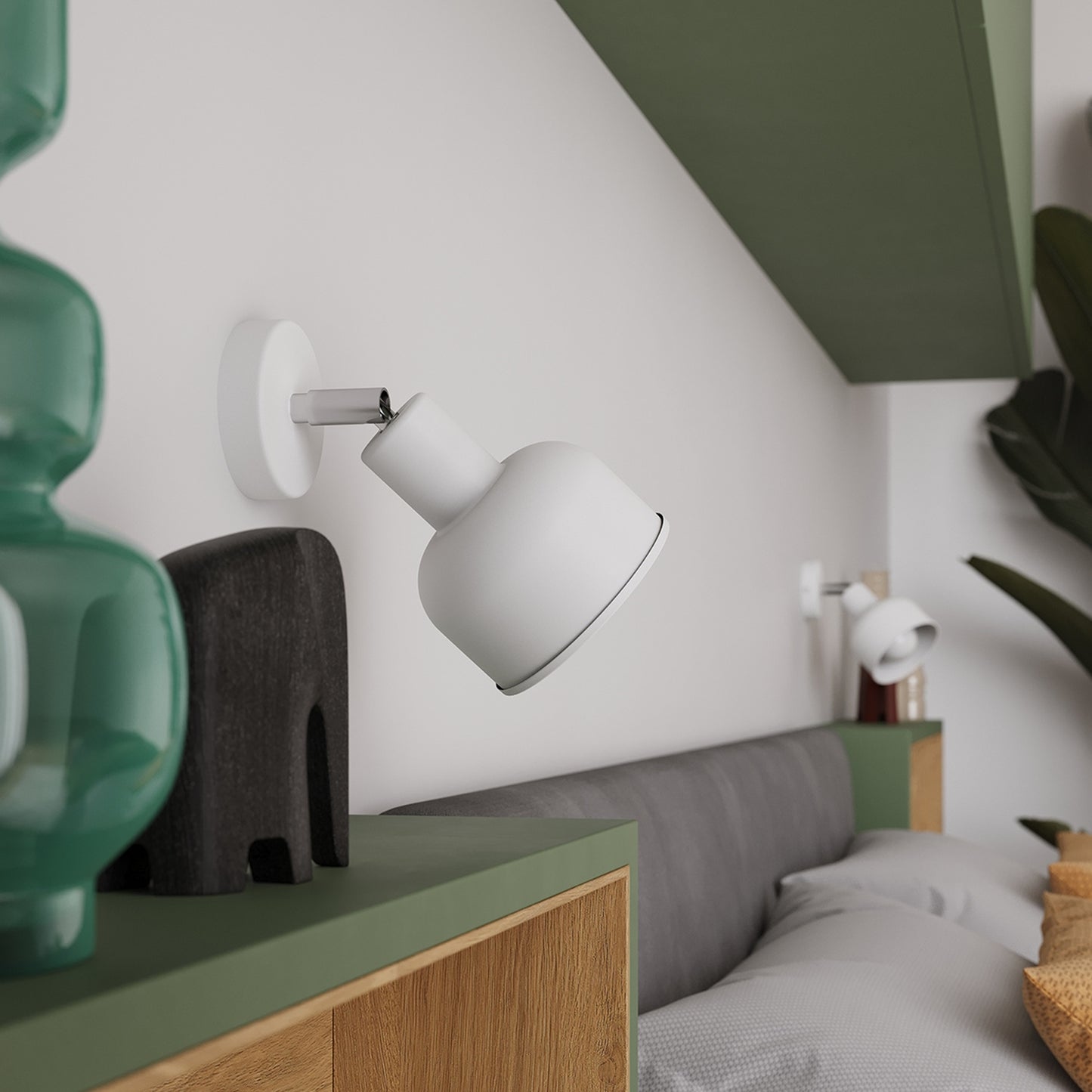 ELBA geometrische wandlamp wit