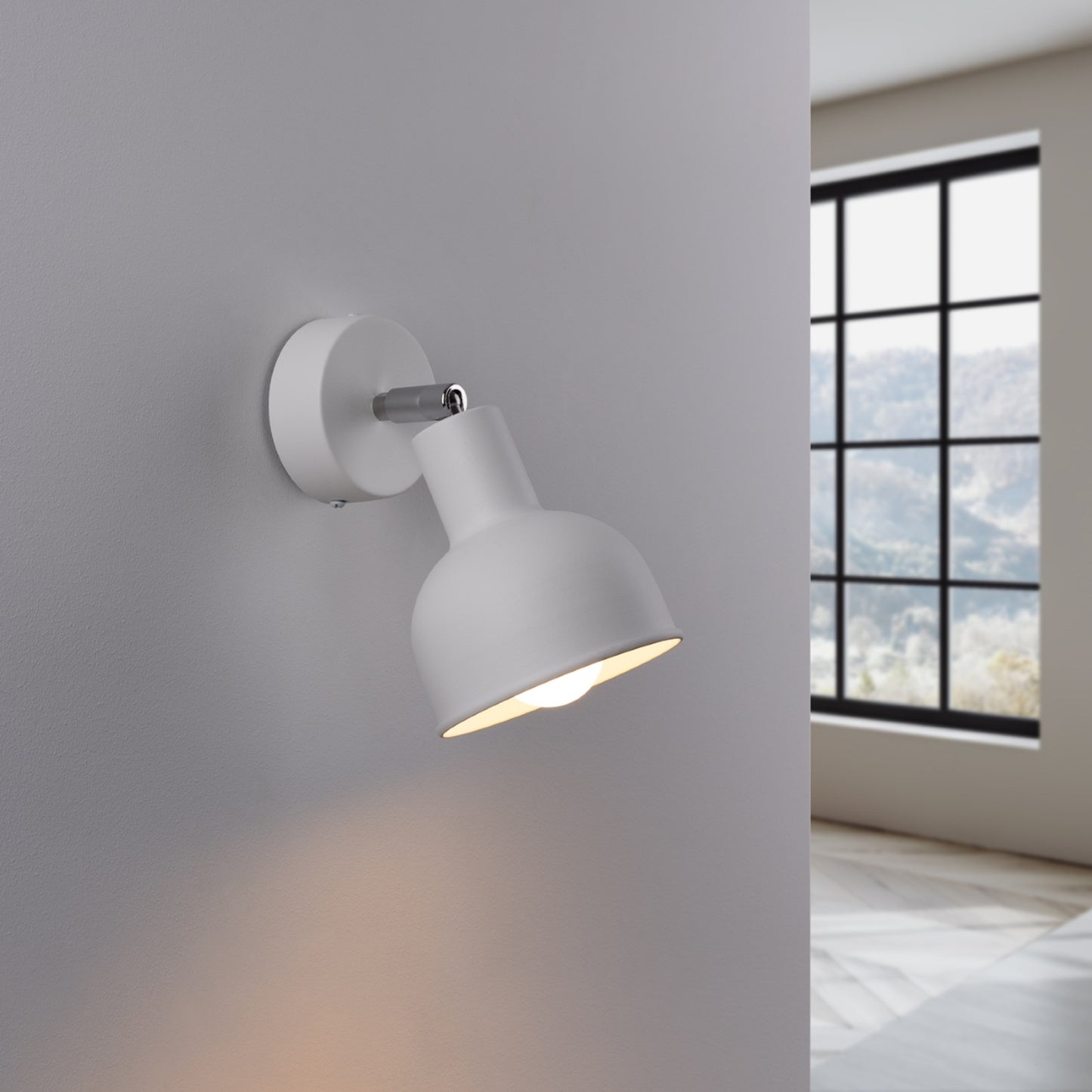 ELBA geometrische wandlamp wit