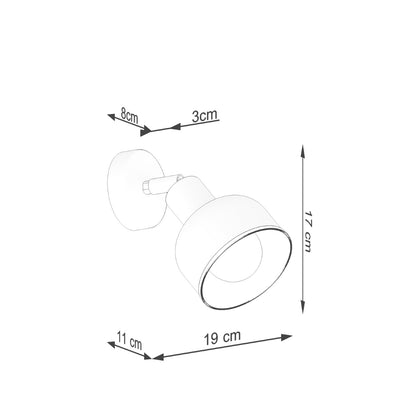 ELBA geometrische wandlamp zwart