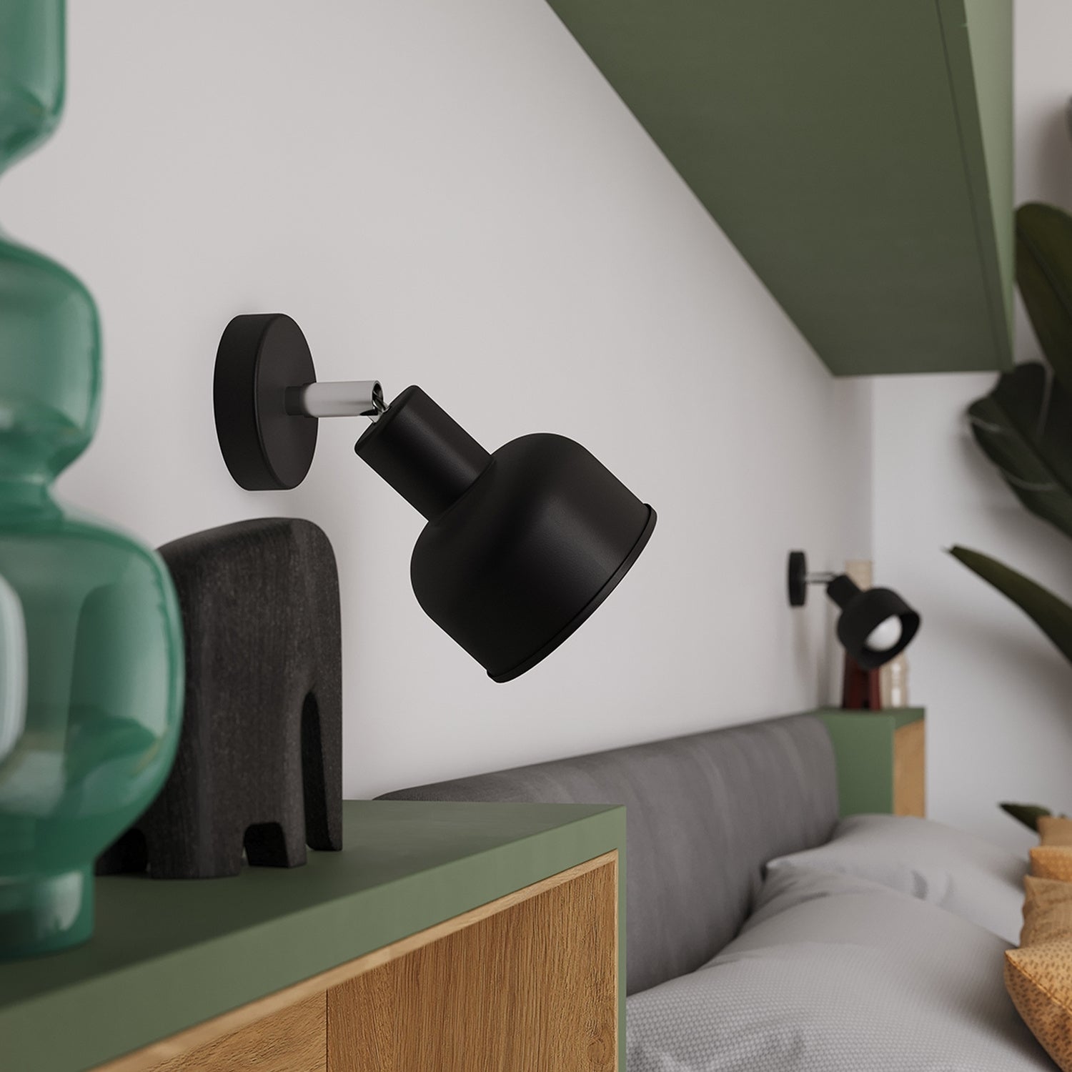 ELBA geometrische wandlamp zwart