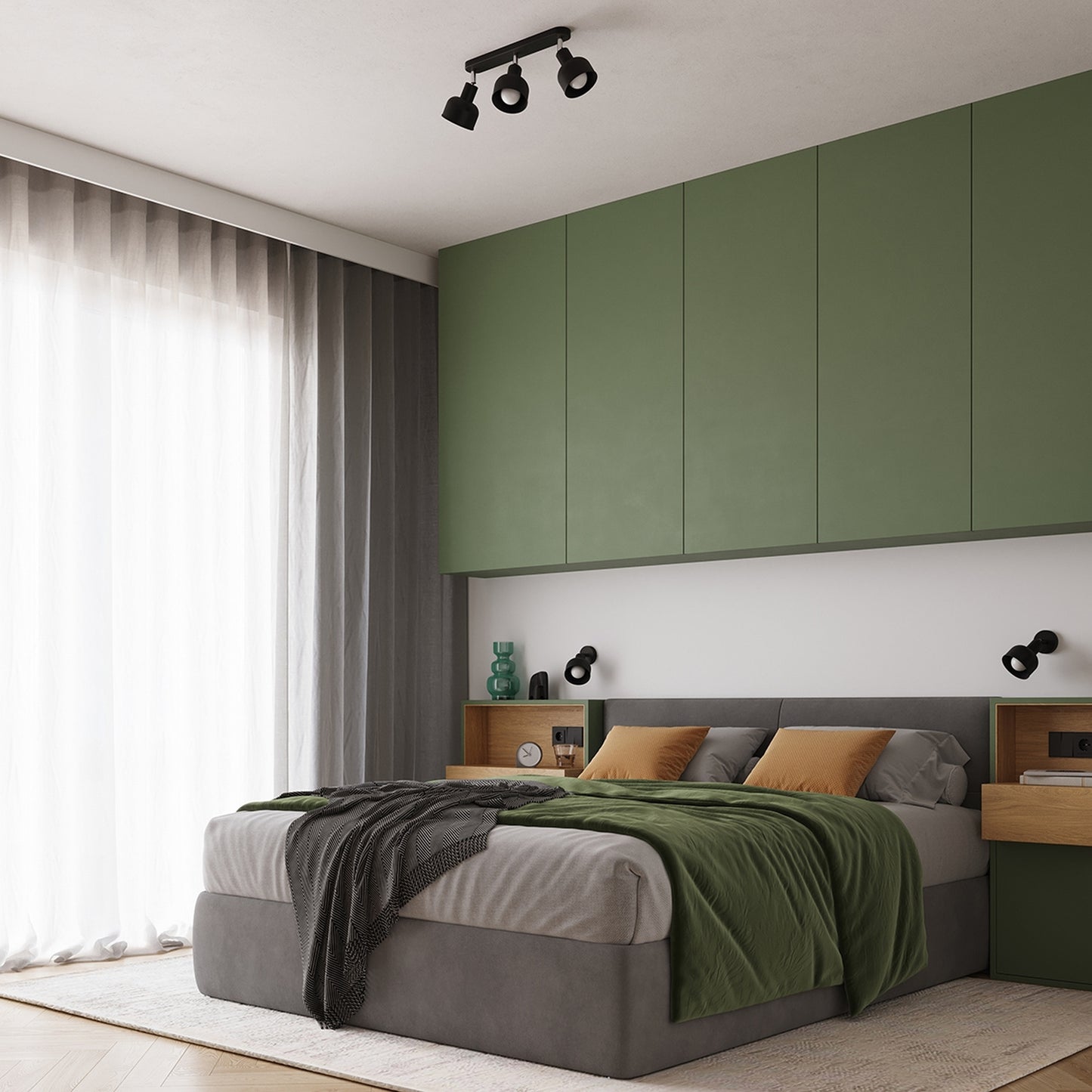 ELBA geometrische wandlamp zwart