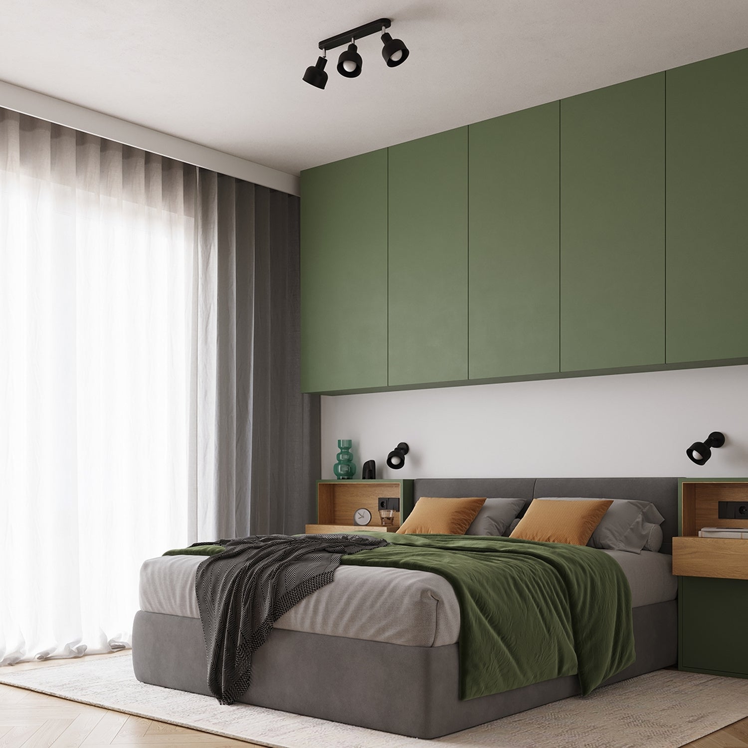 ELBA geometrische wandlamp zwart