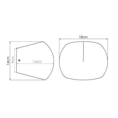 GLOBE beton betonnen wandlamp grijs