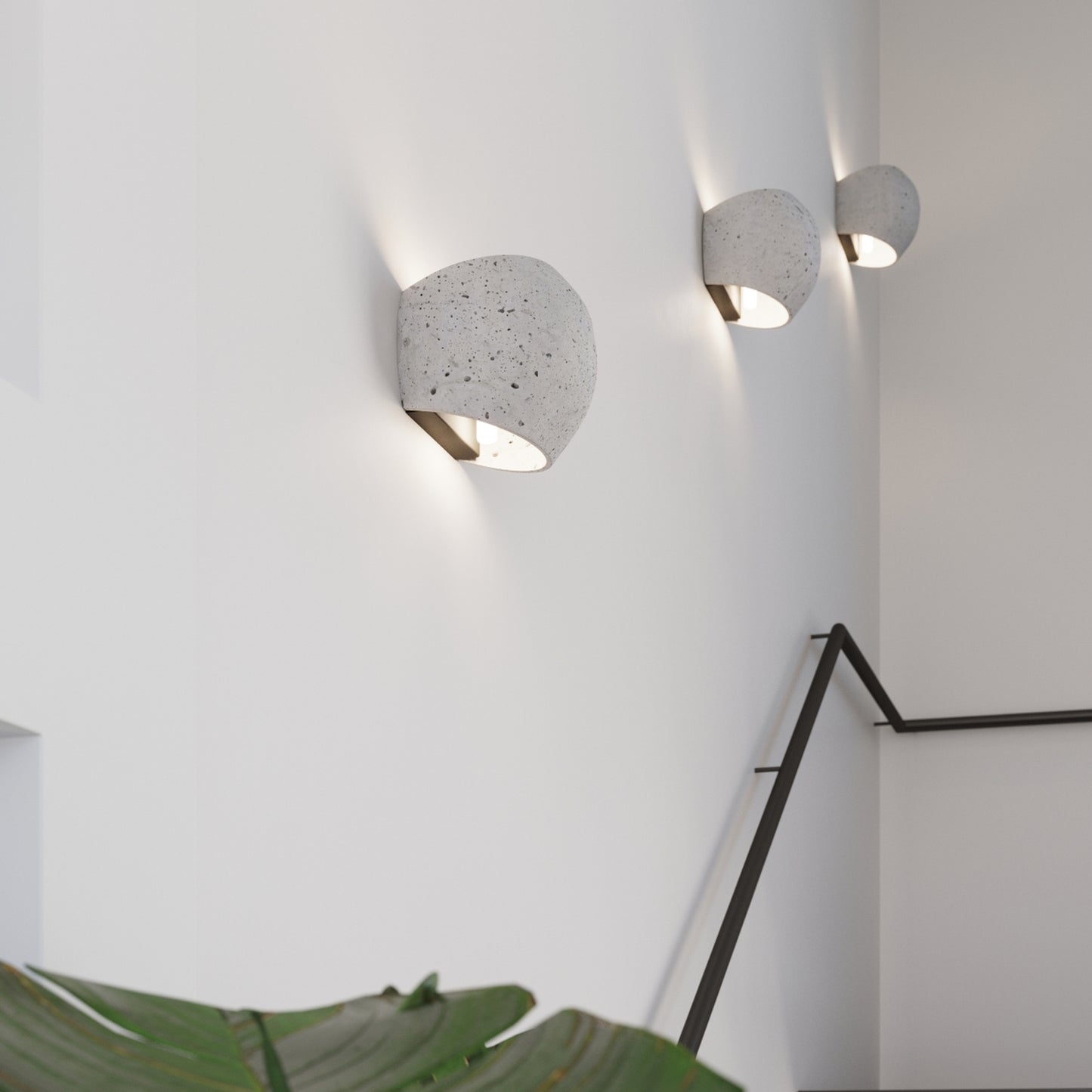 GLOBE beton betonnen wandlamp grijs