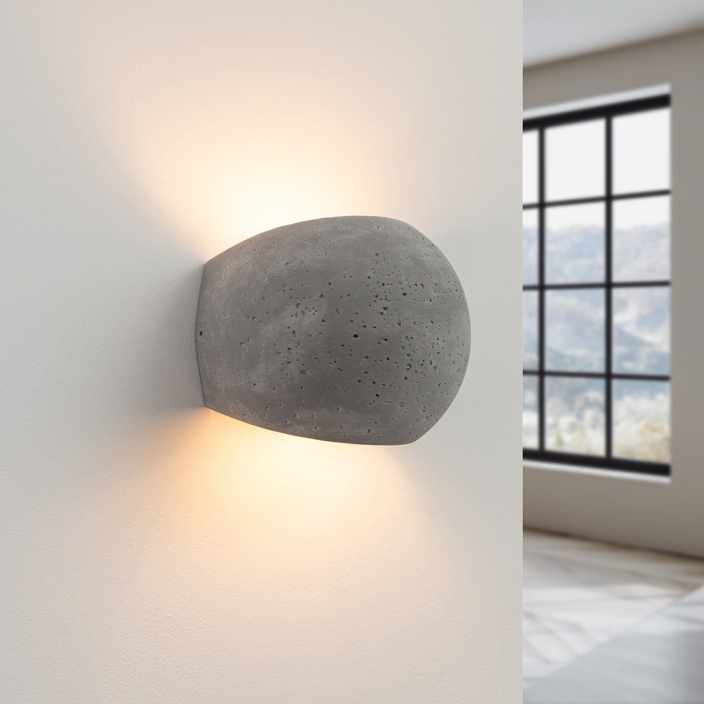 GLOBE beton betonnen wandlamp grijs