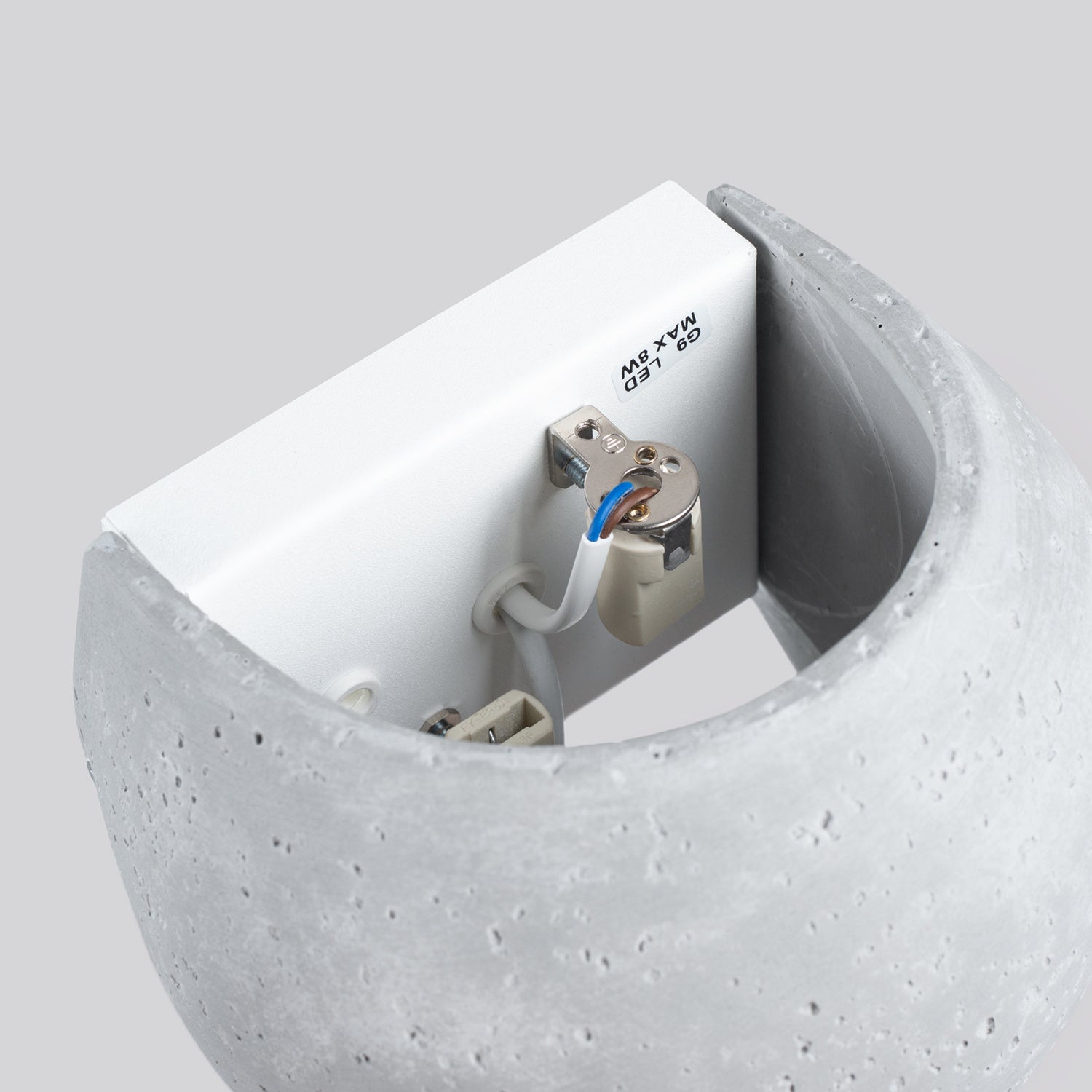 GLOBE beton betonnen wandlamp grijs