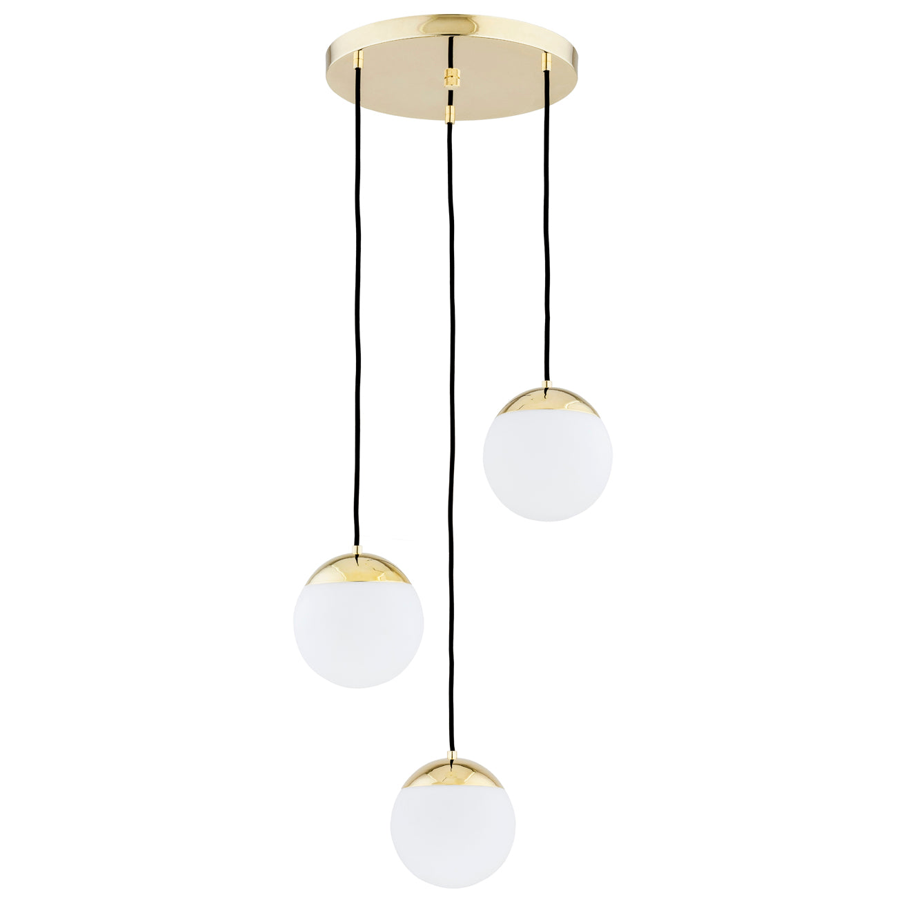 Livia hanglamp Messing 3-lichts
