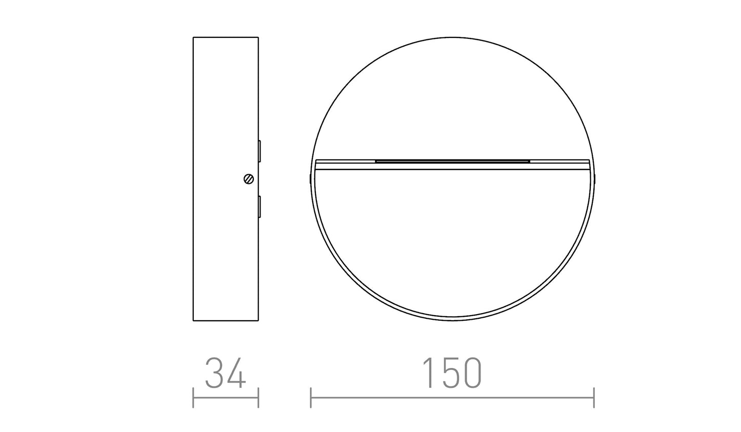 AQILA R maattekening diameter 15 cm
