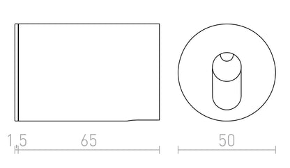 MEMPHIS R maattekening inbouwmaat 4,5 cm