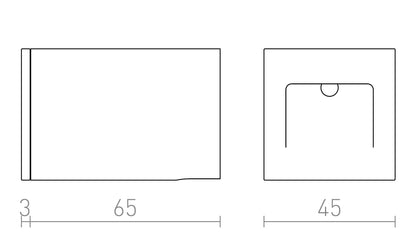 AMARO maattekening inbouwmaat 4 cm
