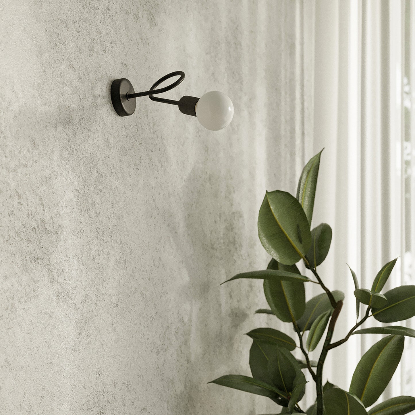 SUPEŁ design wandlamp zwart