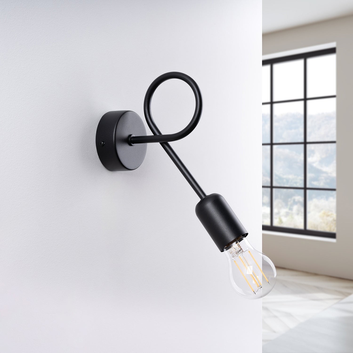 SUPEŁ design wandlamp zwart