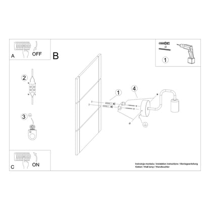 VECTOR design wandlamp zwart