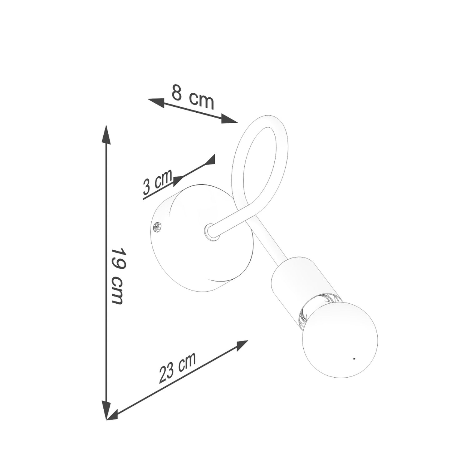 LEVAR design wandlamp zwart