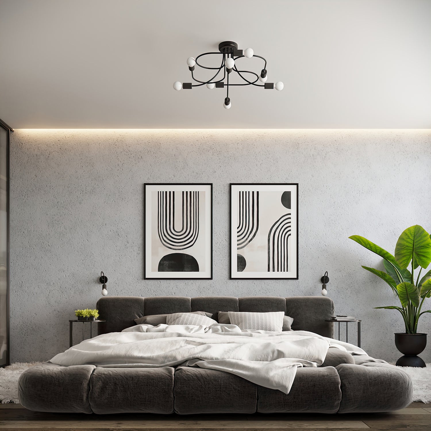 LEVAR design wandlamp zwart