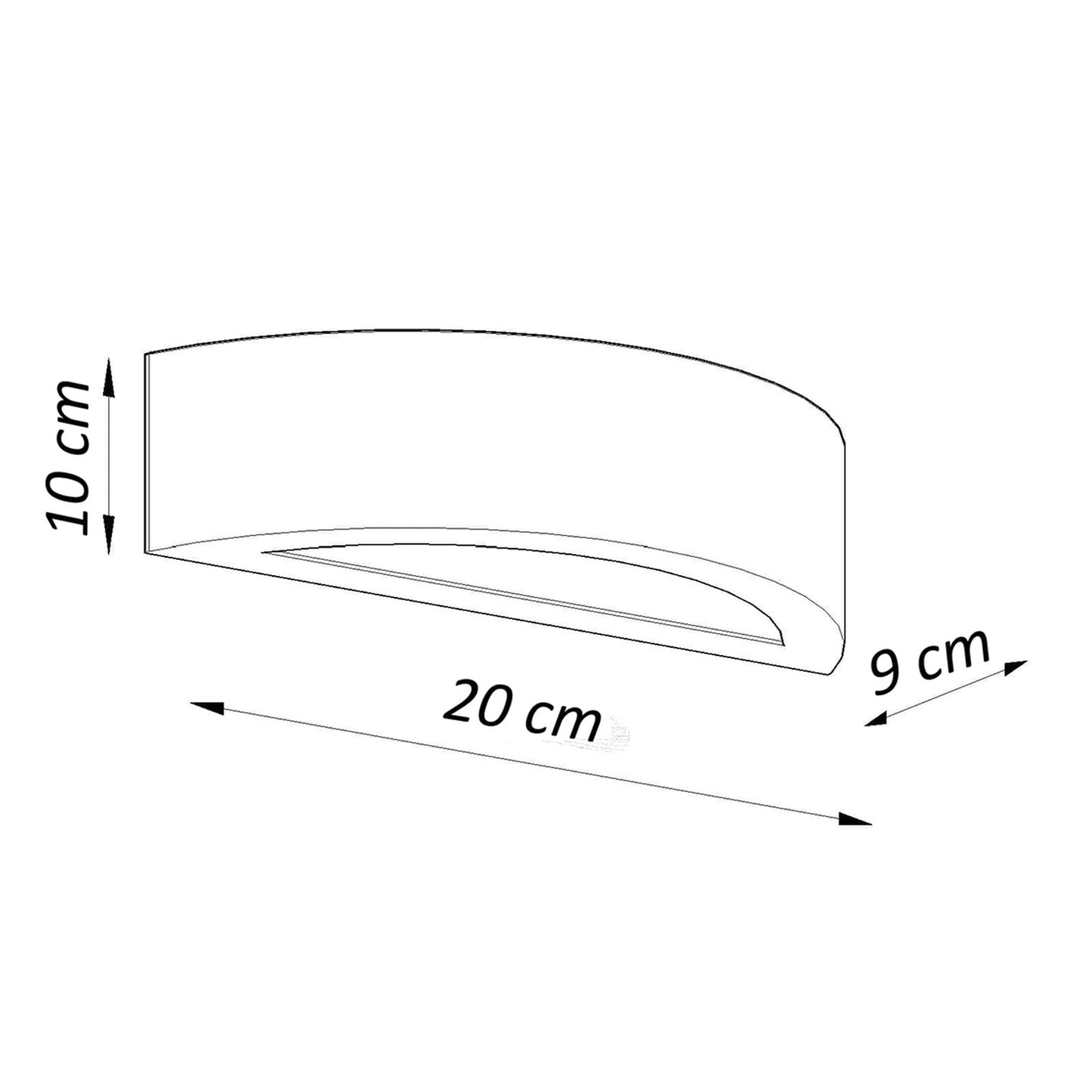 ATENA wandlamp wit 20 cm