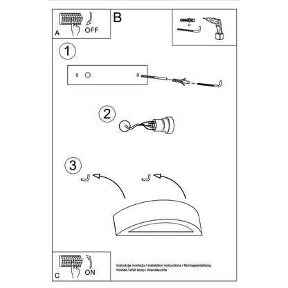 ATENA wandlamp wit 30 cm