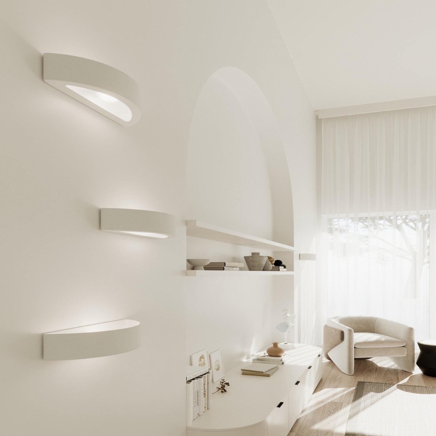 ATENA wandlamp wit 30 cm