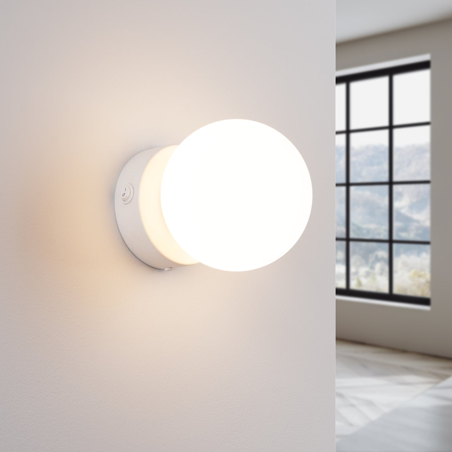 YOLI ronde wandlamp wit