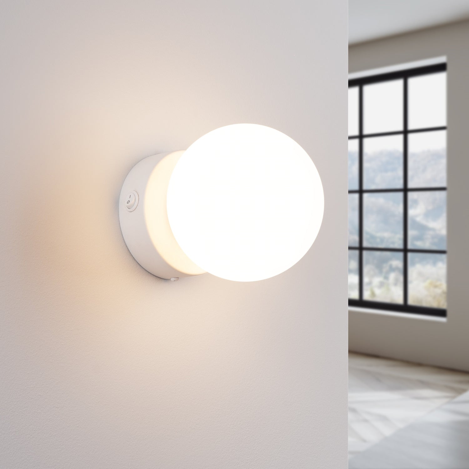 YOLI ronde wandlamp wit