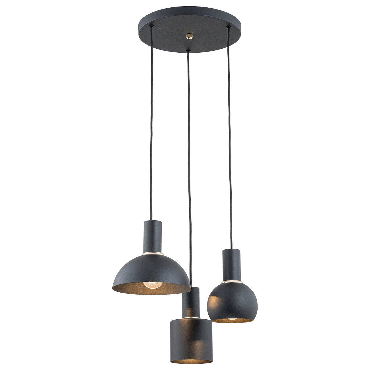 Sines plafondlamp Zwart-messing