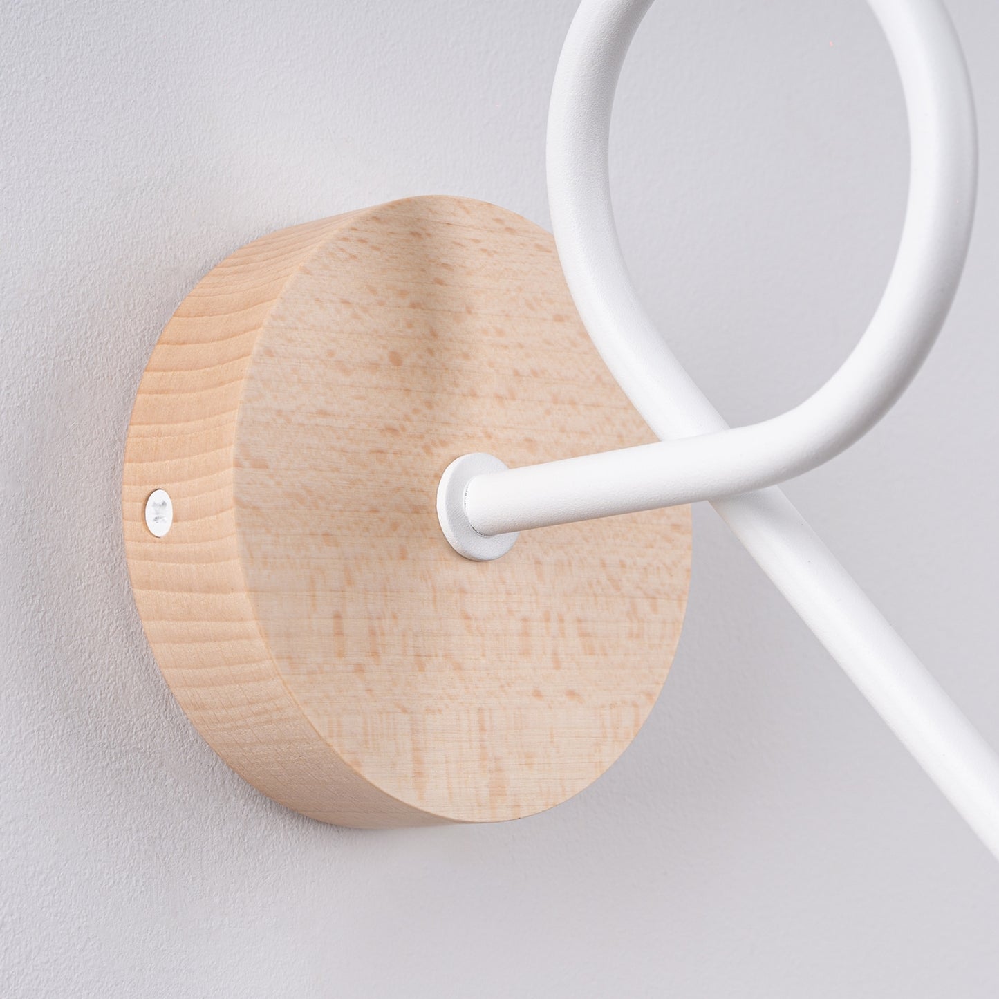 EMBER design wandlamp wit/naturel hout