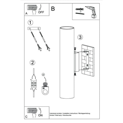 LAGOS 2 wandlamp rode oker