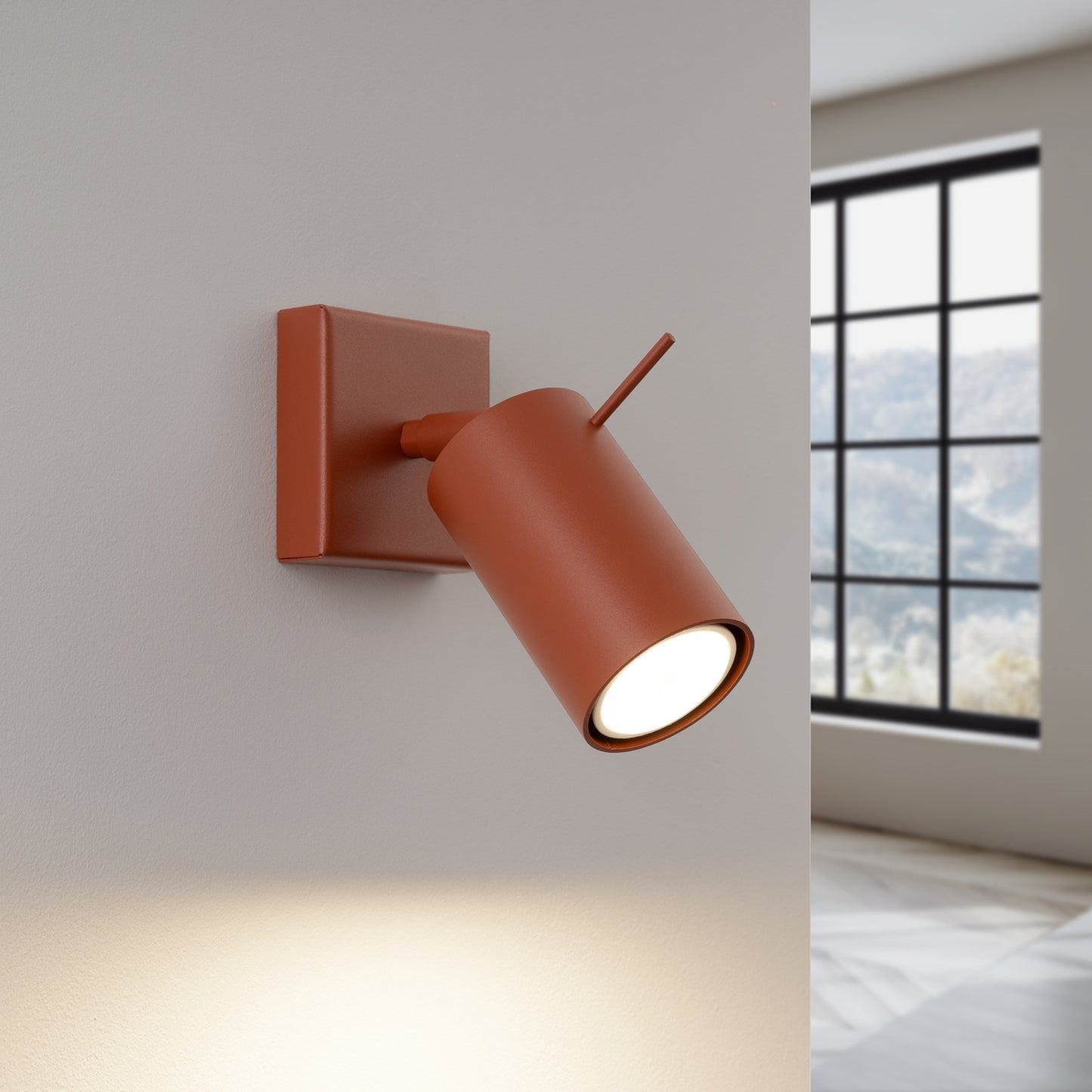 RING wandlamp rode oker