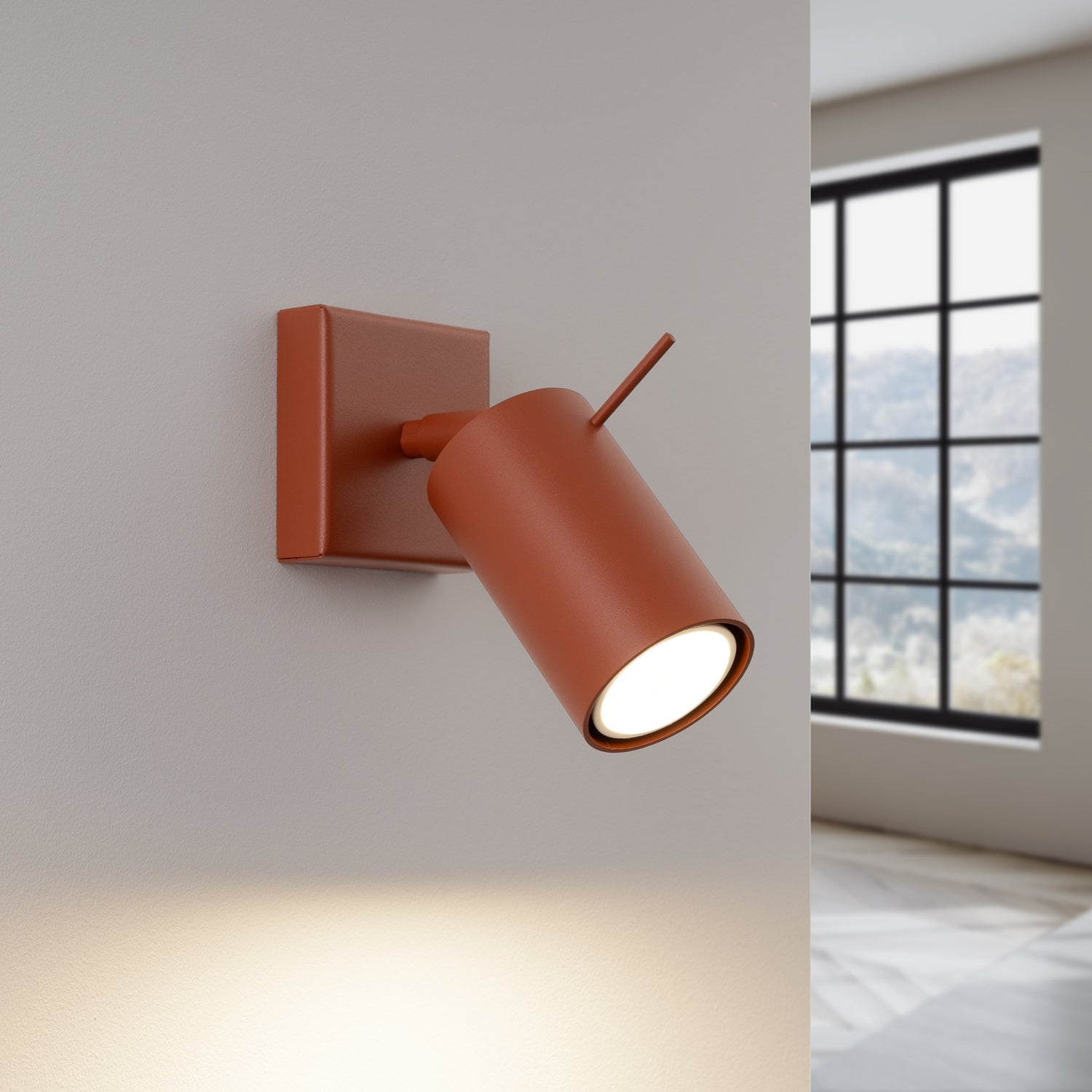 RING wandlamp rode oker