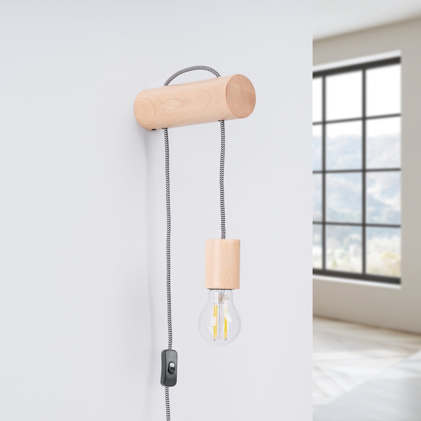 NIMBI houten wandlamp naturel hout