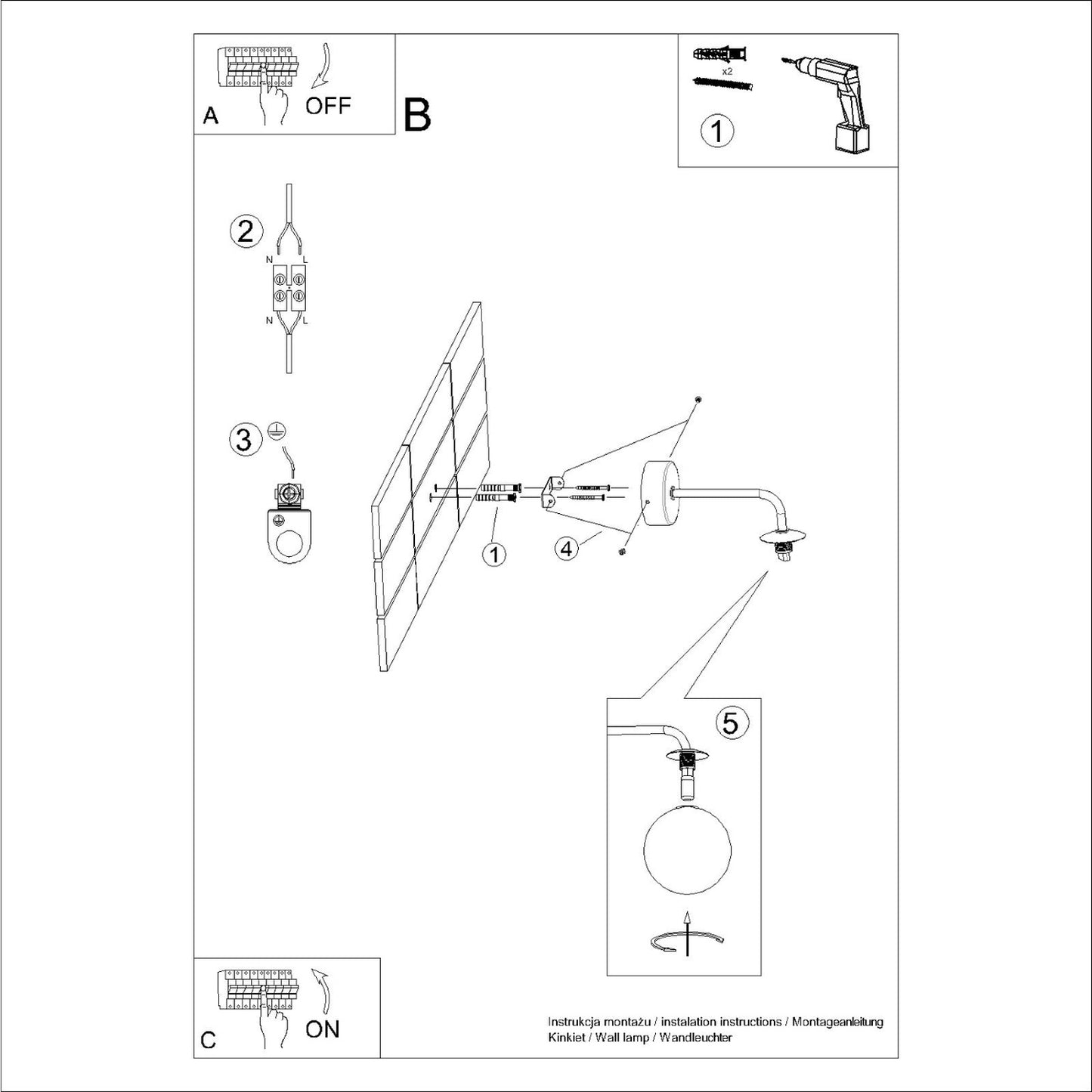 ASTRAL geometrische wandlamp wit